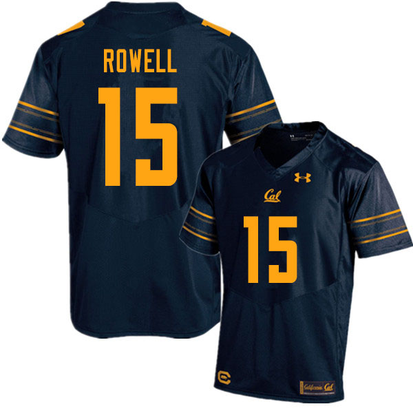 Men #15 Robby Rowell Cal Bears UA College Football Jerseys Sale-Navy